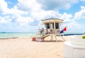 Lifeguard tower in South Beach in Fort Lauderdale Florida, USA Royalty Free Stock Photo