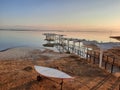 Lifeguard morning on deadsea Beach einbokek