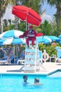 Lifeguard by the pook at the Perfect Day CocoCay island