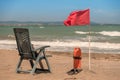 Lifeguard post on sea shore Royalty Free Stock Photo