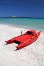 Lifeguard rescue boat in La Cinta, Sardinia Royalty Free Stock Photo