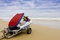 Lifeguard Rescue Boat - Stormy Seas Royalty Free Stock Photo