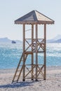 Lifeguard's tower on the beach Royalty Free Stock Photo