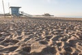 Lifeguard at the Santa Monica State Beach on a sunny day in Los Angeles, California Royalty Free Stock Photo