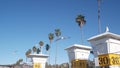 Lifeguard stand or life guard tower hut, surfing safety on California beach, USA Royalty Free Stock Photo