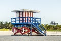Lifeguard Stand in Miami Royalty Free Stock Photo
