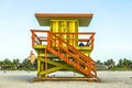 Lifeguard Stand in Miami Royalty Free Stock Photo