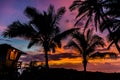 Lifeguard Stand at Sunset Royalty Free Stock Photo