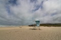 Lifeguard Station on an empty beach, California Coast