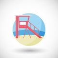 Lifeguard station flat icon