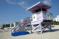 Lifeguard station, Miami beach Royalty Free Stock Photo