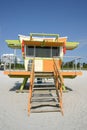Lifeguard station, Miami beach Royalty Free Stock Photo