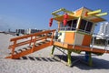 Lifeguard station, Miami beach Royalty Free Stock Photo