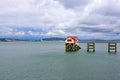 Lifeguard station on Mumbles pier Royalty Free Stock Photo