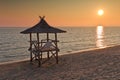 Lifeguard station sunset