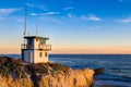 Lifeguard Station at Sunset in Southern California Royalty Free Stock Photo