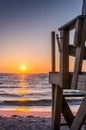 Lifeguard Sunrise Royalty Free Stock Photo