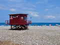 Lifeguard tower at Batumi beach. Adjara, Georgia.