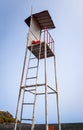 Lifeguard tower chair in Fogo Island, Cape Verde Royalty Free Stock Photo