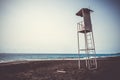 Lifeguard tower chair in Fogo Island, Cape Verde Royalty Free Stock Photo