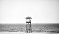 Lifeguard tower on an empty beach. Royalty Free Stock Photo