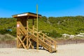 Lifeguard tower on the Es Cavallet Royalty Free Stock Photo