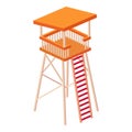 Lifeguard tower icon, isometric style Royalty Free Stock Photo