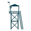 Lifeguard Tower icon. Station beach building illustration Royalty Free Stock Photo