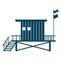 Lifeguard Tower icon. Station beach building illustration Royalty Free Stock Photo