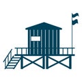 Lifeguard Tower icon. Station beach building illustration Royalty Free Stock Photo