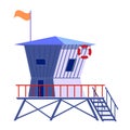 Lifeguard Tower icon. Station building illustration isolated Royalty Free Stock Photo