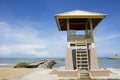 Lifeguard Tower at Jerudong Beach, Brunei Royalty Free Stock Photo