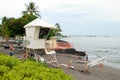 Lifeguard tower on Kona beach on Hawaii