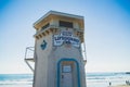 Lifeguard tower on Laguna Beach, Southern California, USA Royalty Free Stock Photo