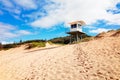 Lifeguard tower on Lighthouse Beach in Portmacquarie Australia