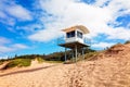 Lifeguard tower on Lighthouse Beach in Portmacquarie Australia