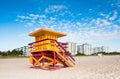 Lifeguard Tower in Miami Beach, Florida Royalty Free Stock Photo