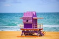 Lifeguard Tower Miami Beach, Florida. South Beach. Royalty Free Stock Photo