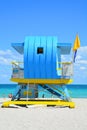 Lifeguard tower in Miami Beach Royalty Free Stock Photo