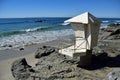 Lifeguard tower on Mountain Street Beach in South Laguna Beach, California. Royalty Free Stock Photo