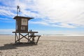 Lifeguard tower at Newport Beach, California Royalty Free Stock Photo