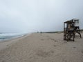 Lifeguard tower on Orleans beach in Cape Cod Royalty Free Stock Photo