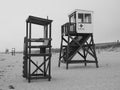 Lifeguard tower on Orleans beach in Cape Cod Royalty Free Stock Photo