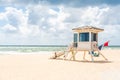 Lifeguard tower in South Beach in Fort Lauderdale Florida, USA Royalty Free Stock Photo