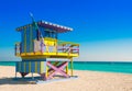 Lifeguard Tower in South Beach, Miami Beach Royalty Free Stock Photo
