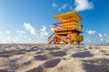 Lifeguard Tower in South Beach, Miami Beach, Florida Royalty Free Stock Photo