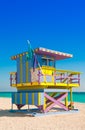 Lifeguard Tower in South Beach, Miami Beach, Florida