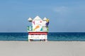 lifeguard tower in south beach, Miami in colorful design