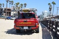 Lifeguard truck on the beach in California