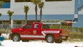 Lifeguard truck on the beach